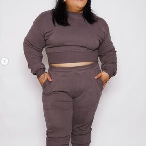 Active by Teal Cozy Sweatsuit in Deep Purple size XS/S